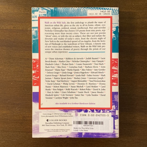 Walk On The Wild Side: Urban American Poetry Since 1975 (paperback) - Picture 7 of 8